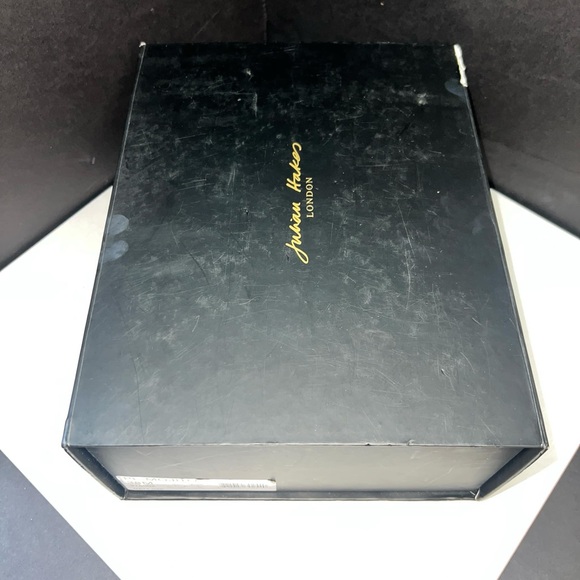 Julian Hakes London Mojito Oak/Black Open Toe Heels - Picture 7 of 11